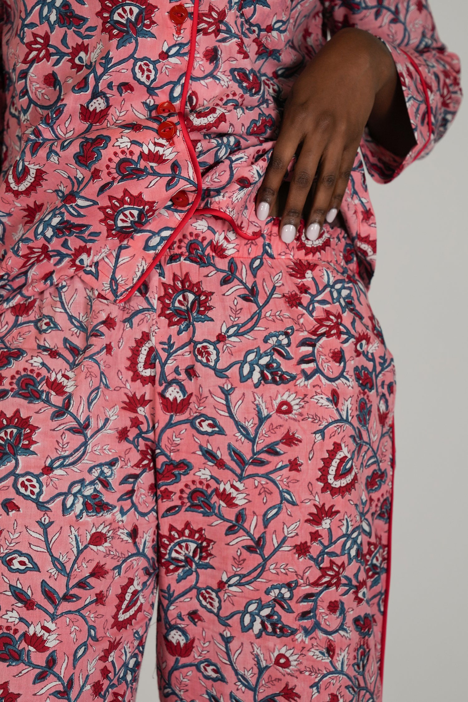 Pink and Red Floral Pajamas