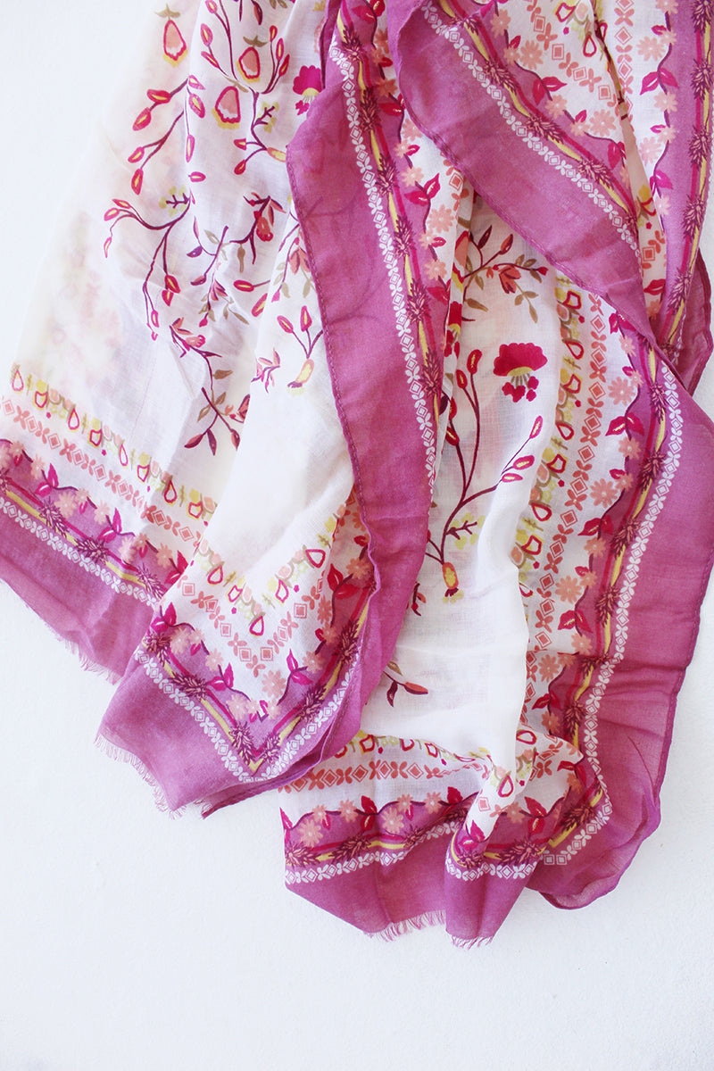 Pink Cherry Blossom Scarf