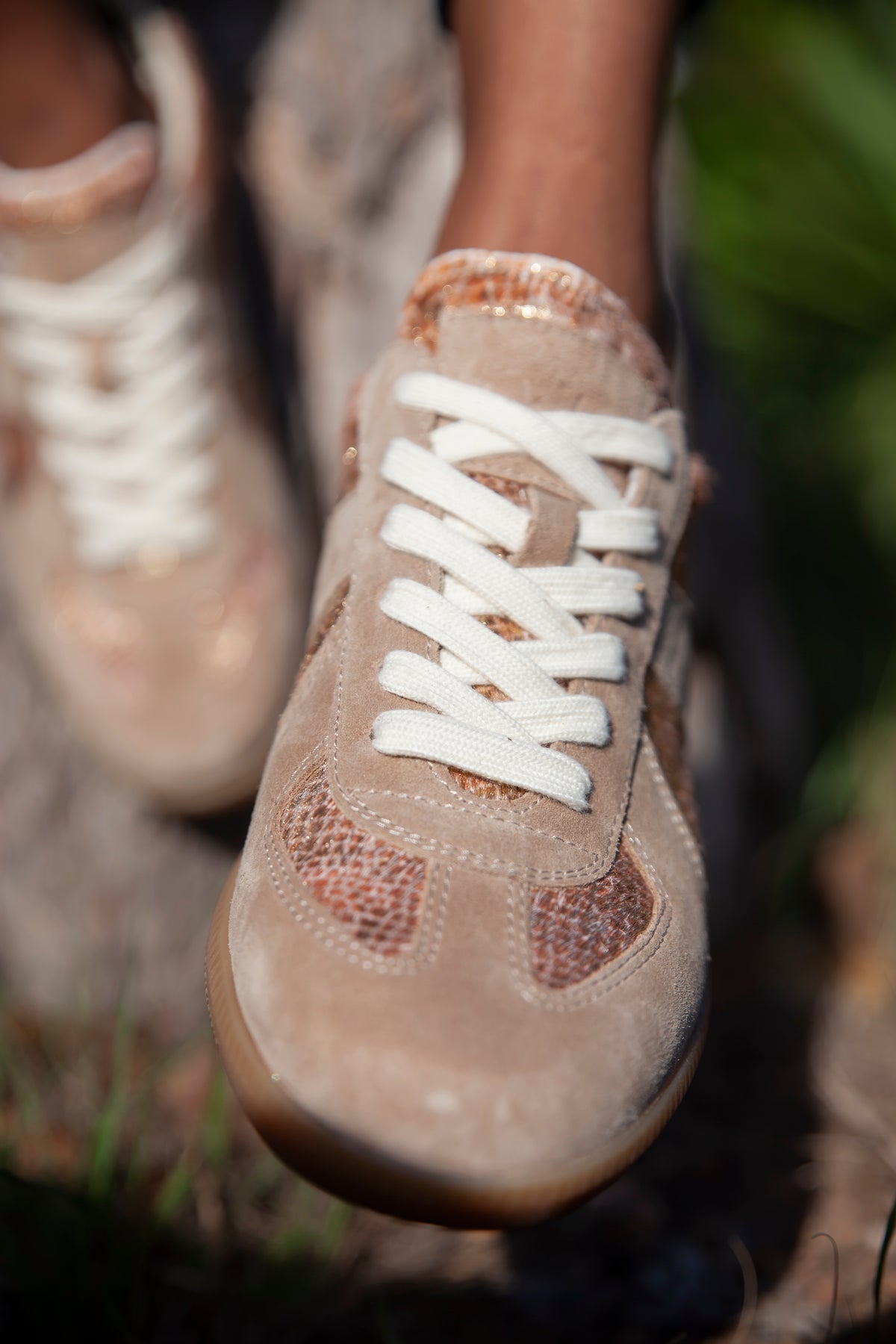 Julz Portofino Gold Snake Sneaker