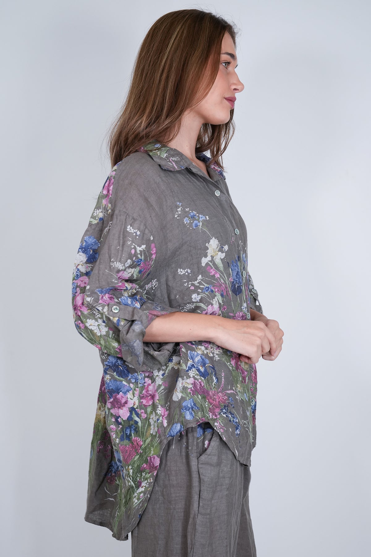 Mocha Claire Linen Shirt