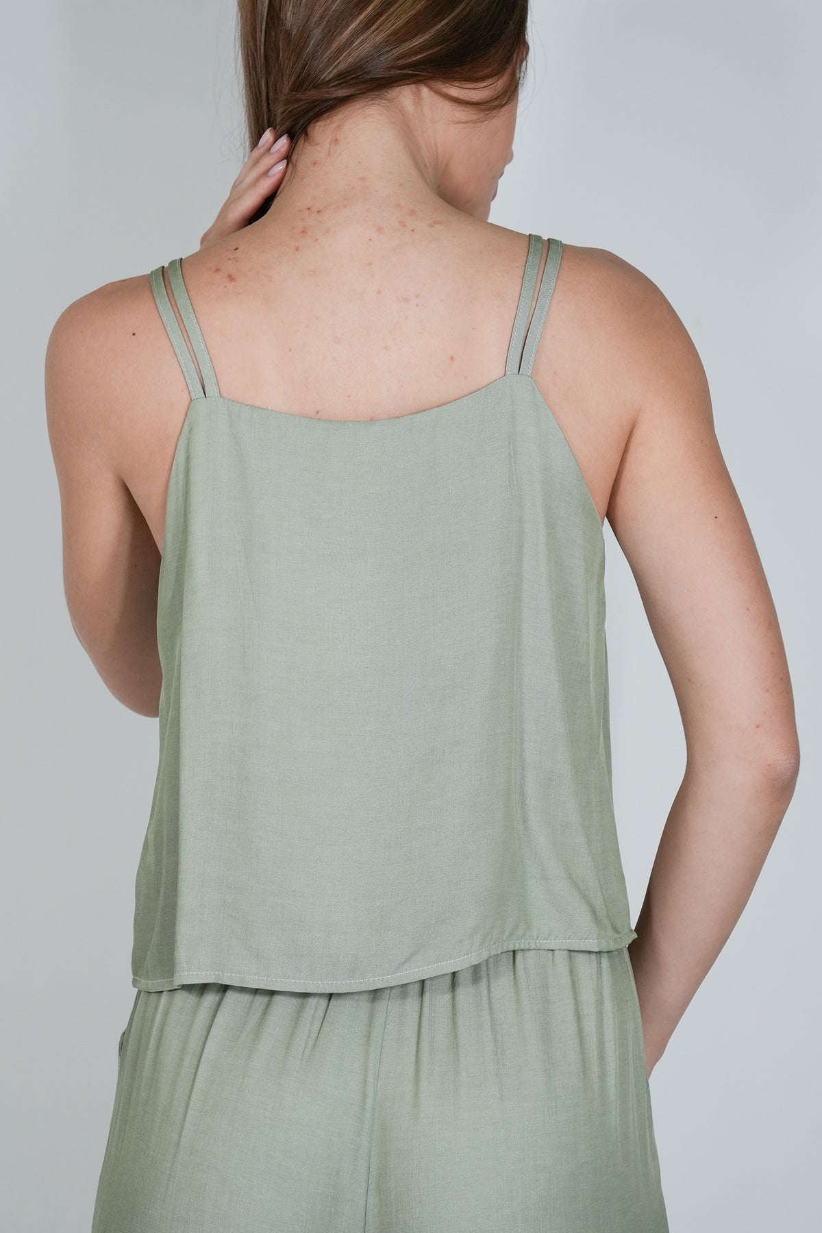 Olive Minki Strappy Top