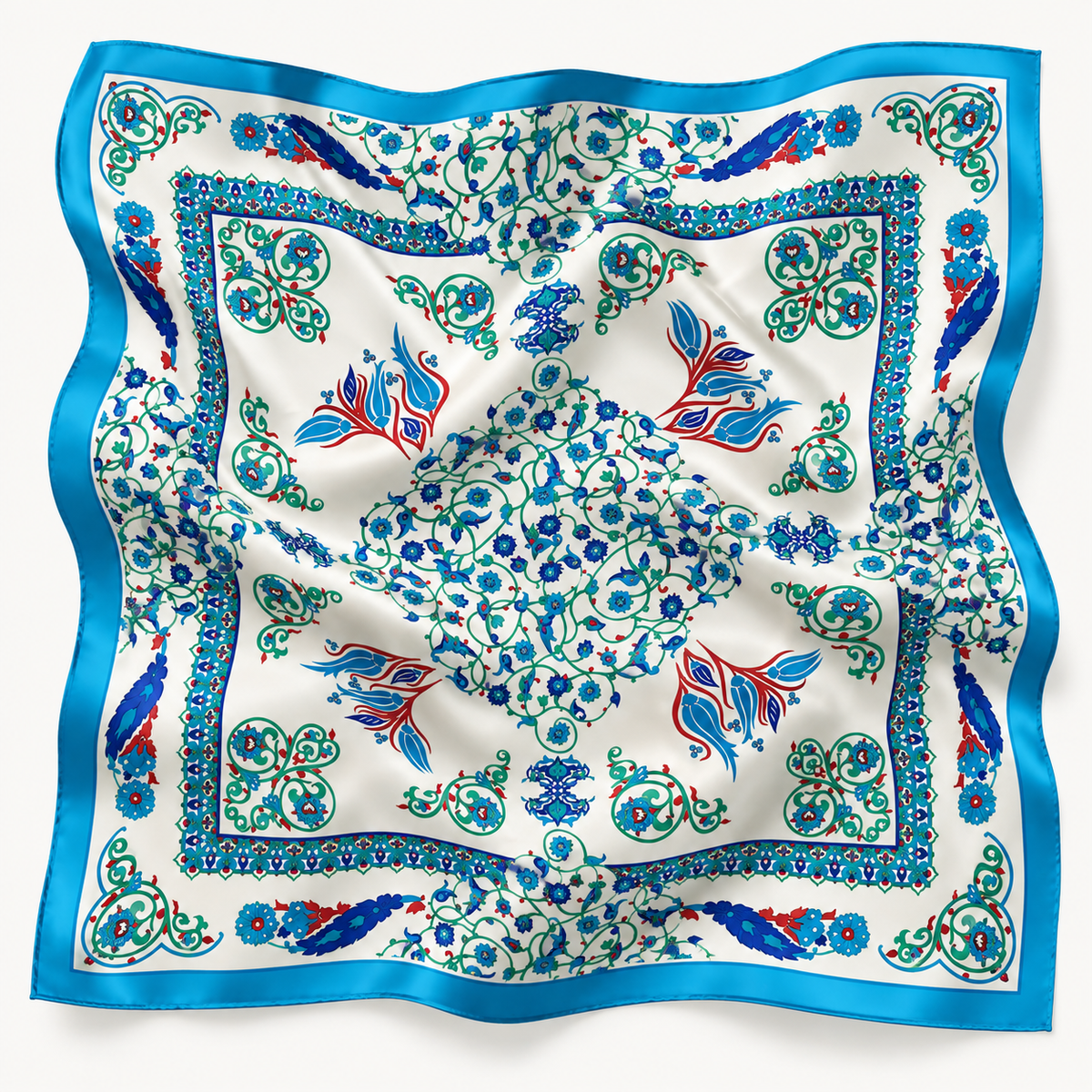 Turquoise Elara Silk Scarf