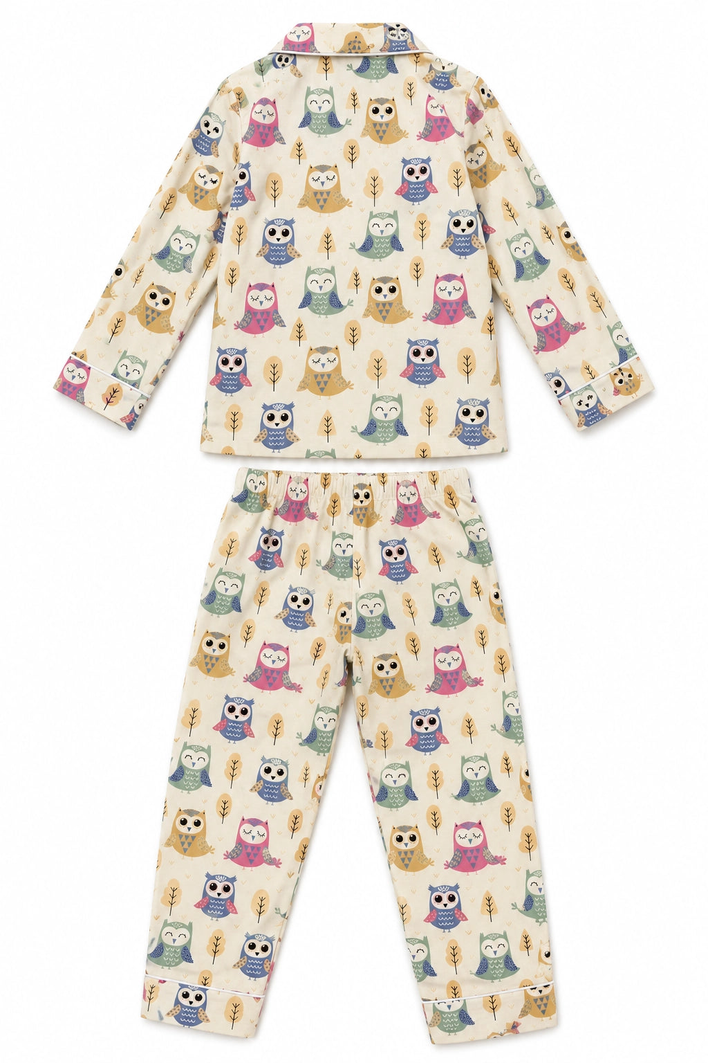 Pastel Cotton Owl Long Sleeve PJ