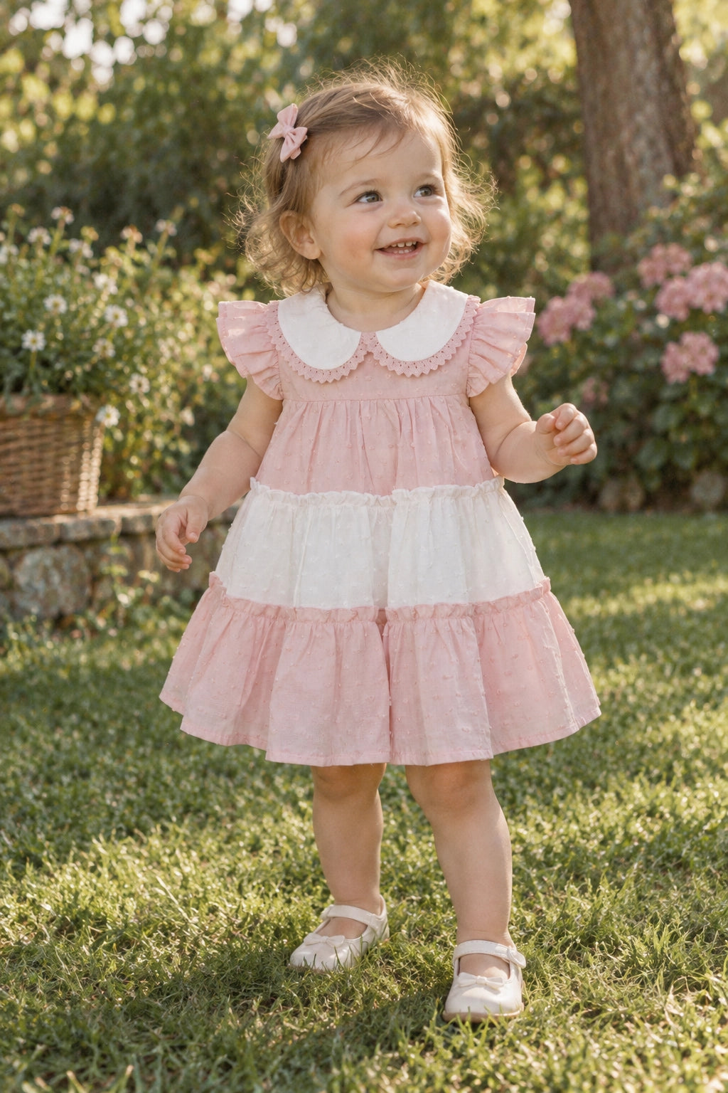 Pink and White Nala Dress