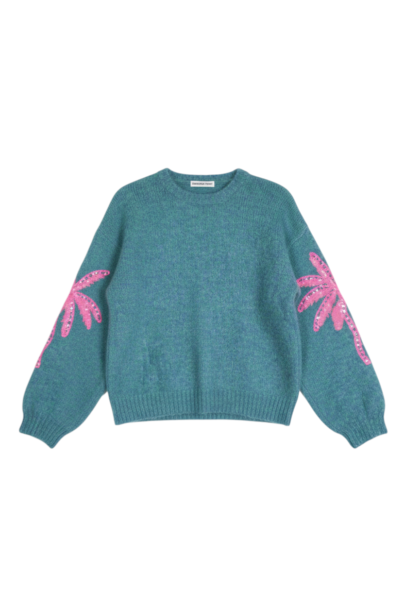 Teal and Pink Britney Jumper