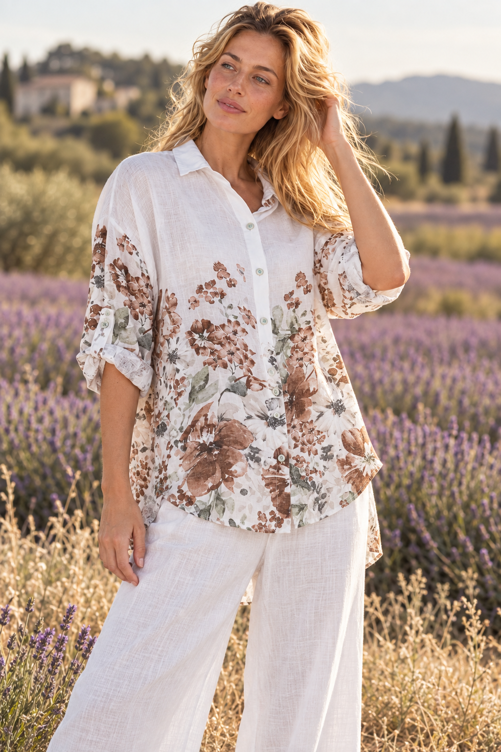 White Maria Linen Shirt