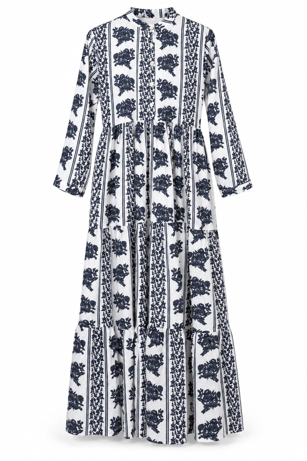Black Floral Cotton Maya Dress