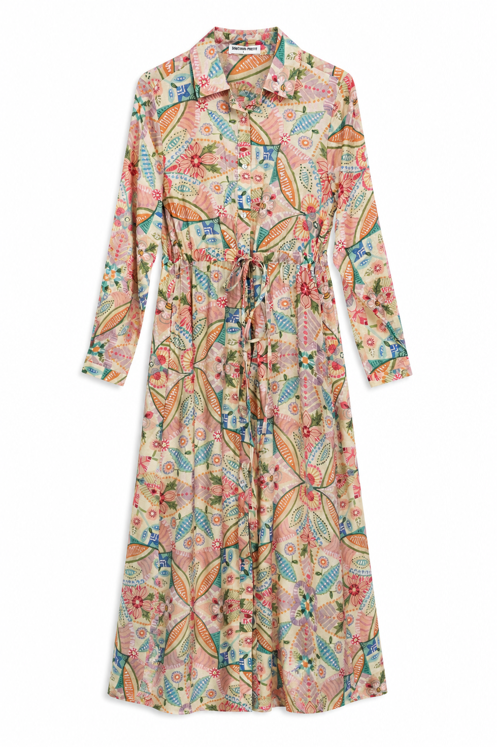 Floral patterned dress on a white background