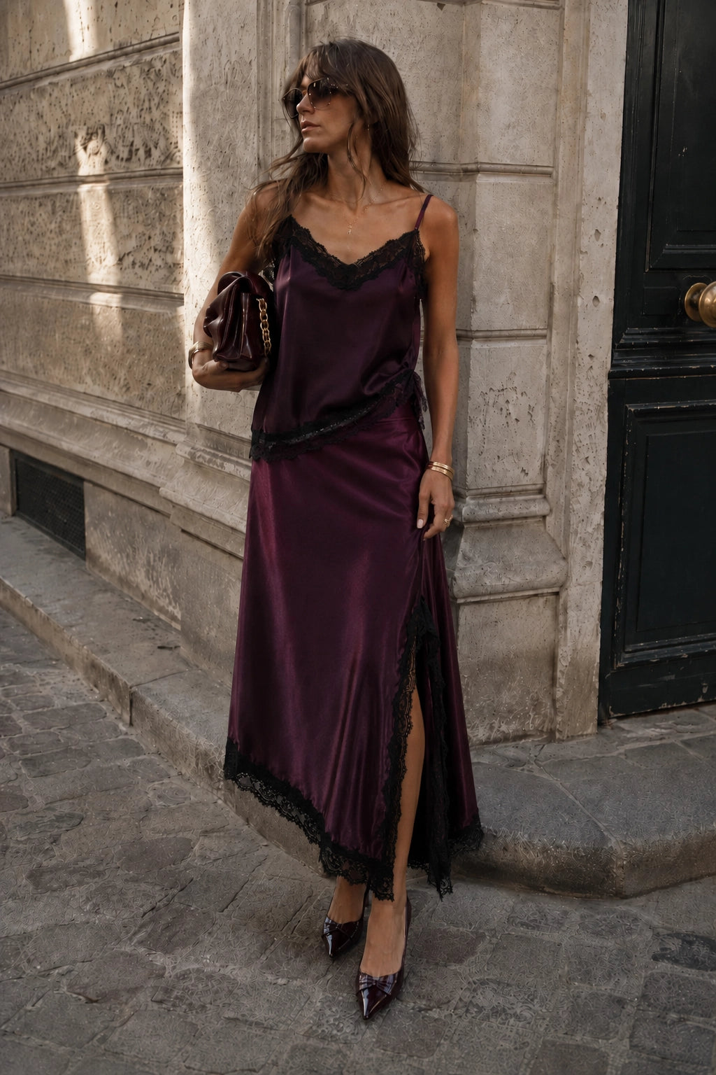 Burgundy Lisa Skirt