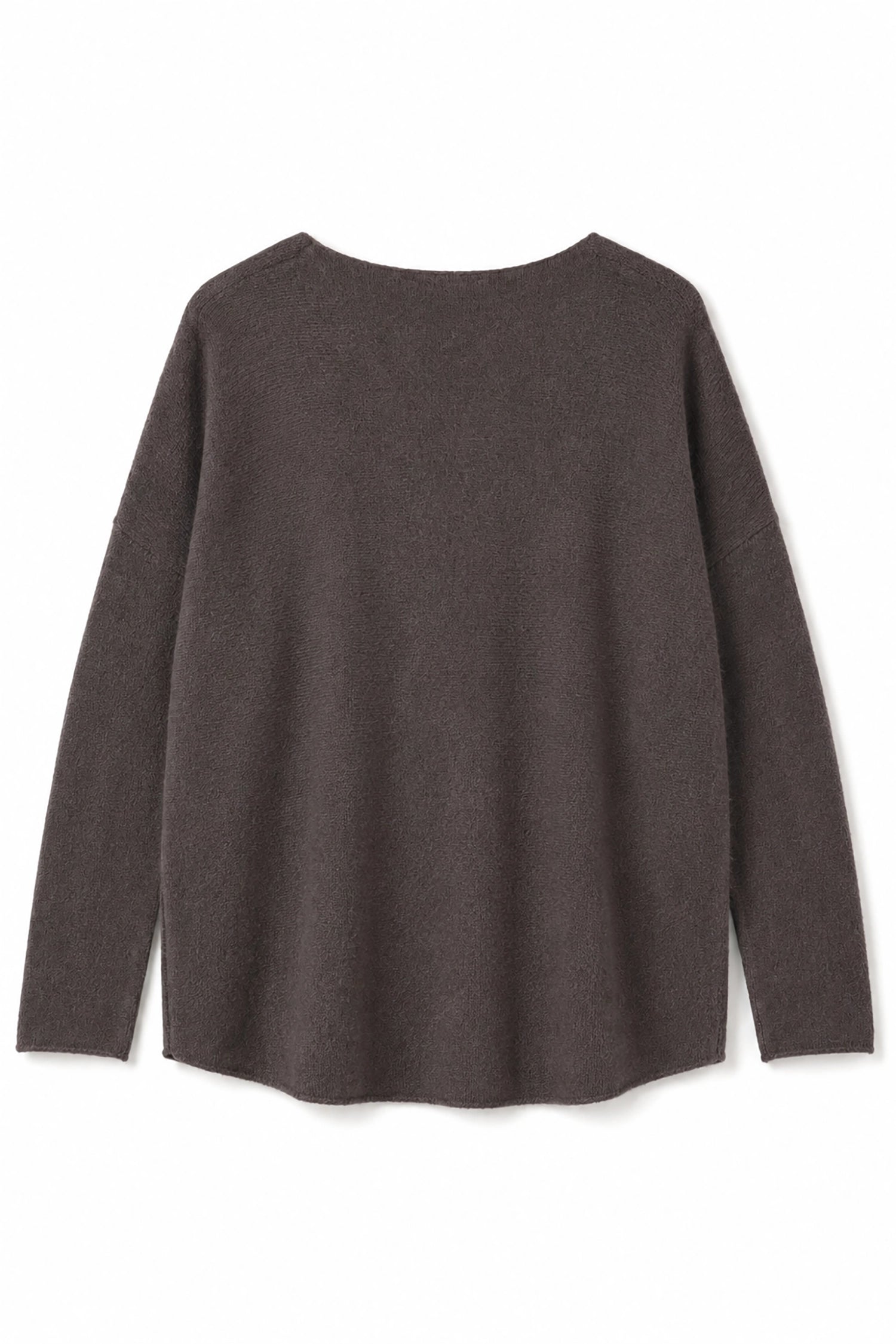 Dark gray sweater on a white background