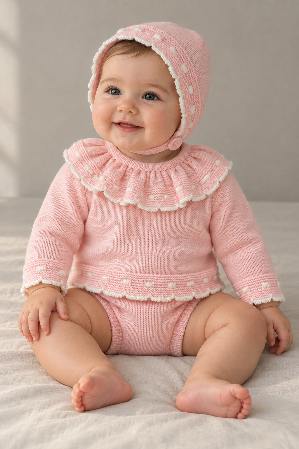 Pink Collared Knit Set