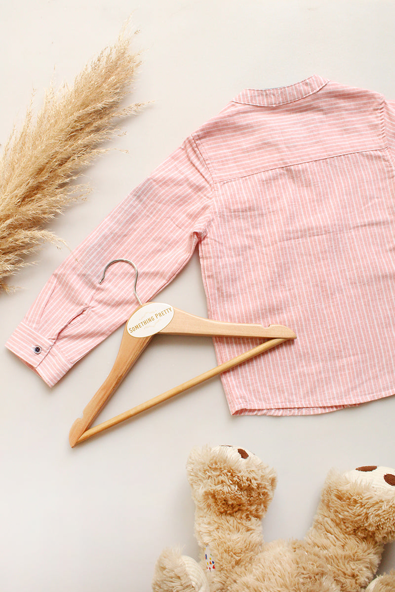 Salmon Striped Shirt
