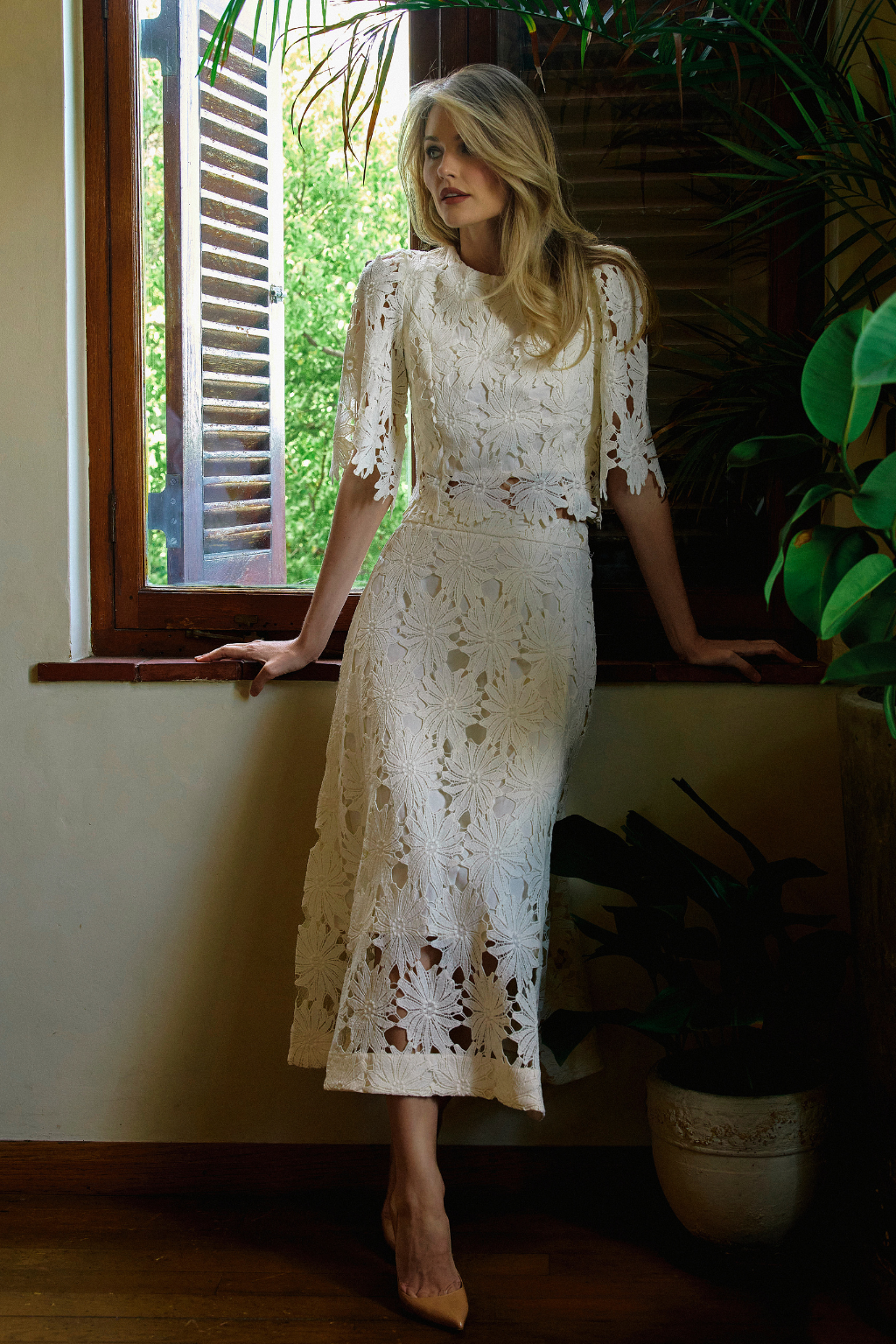Cream Lace Josie Skirt