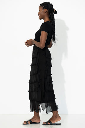 Silk Tier Skirt