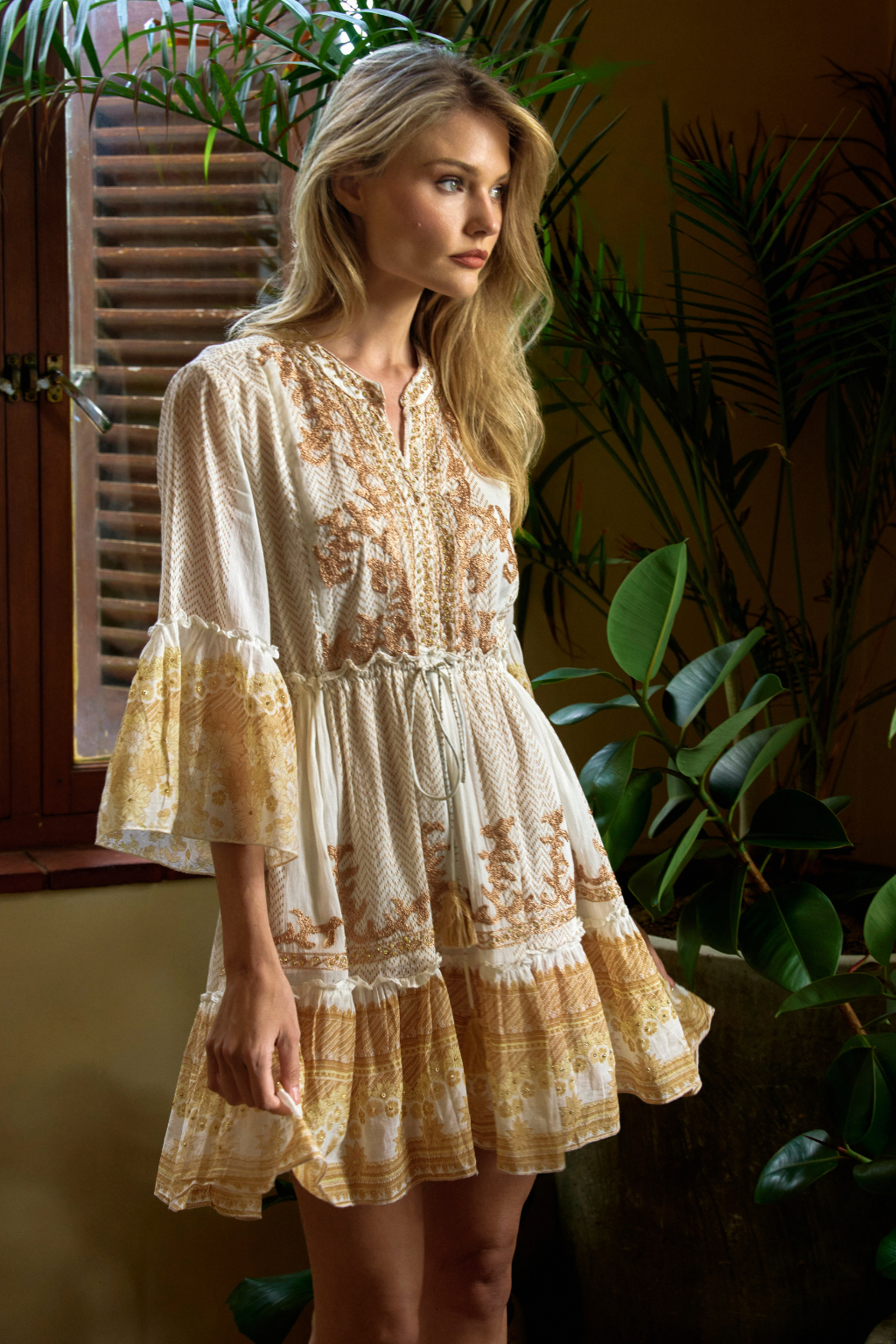 Gold Cotton Jenna Tunic