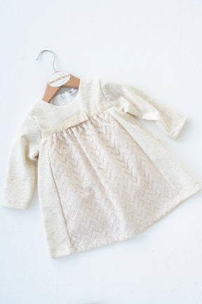 Cream Lace Bow Dress