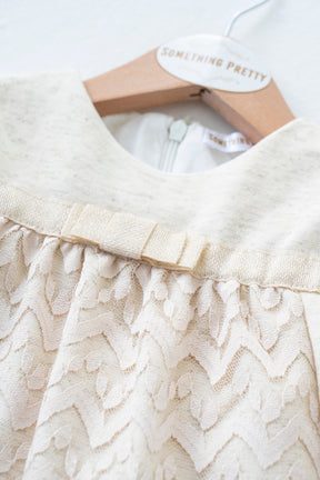 Cream Lace Bow Dress