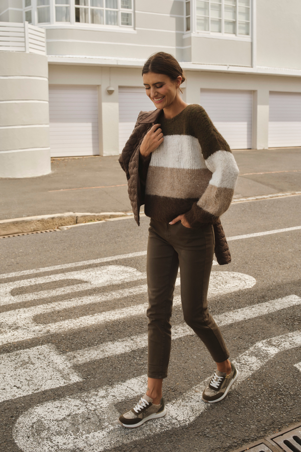 Chocolate Striped Ella Jumper