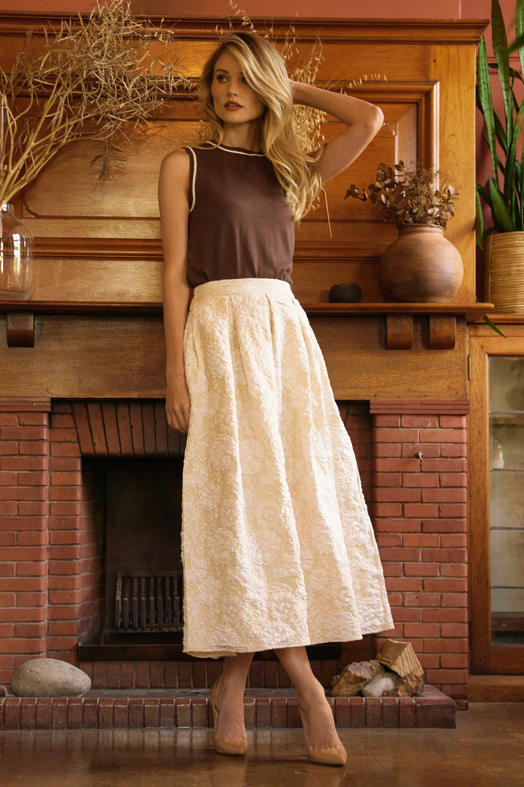 Cream Vikki Skirt