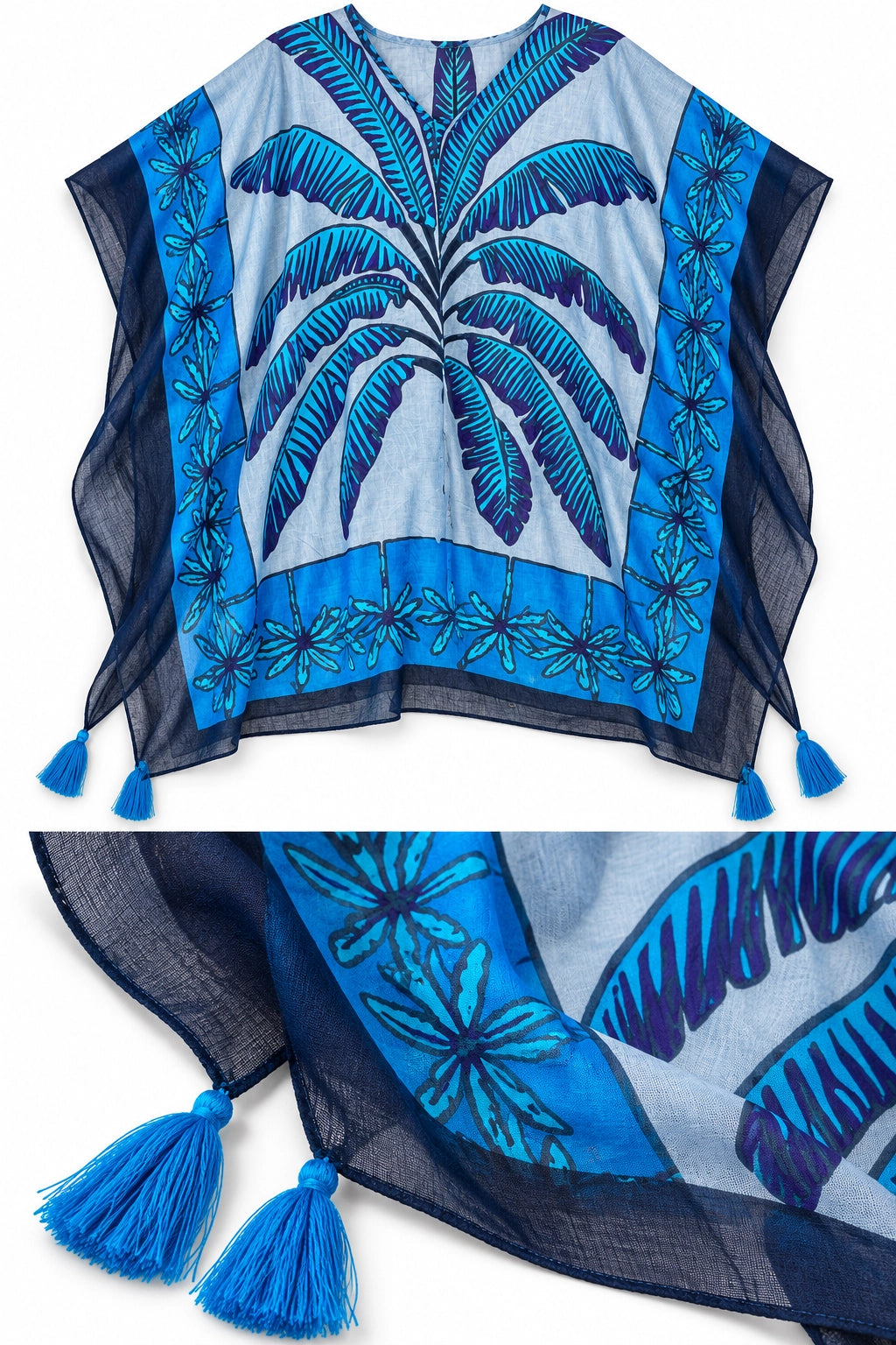 Blue Cotton Cover-Up