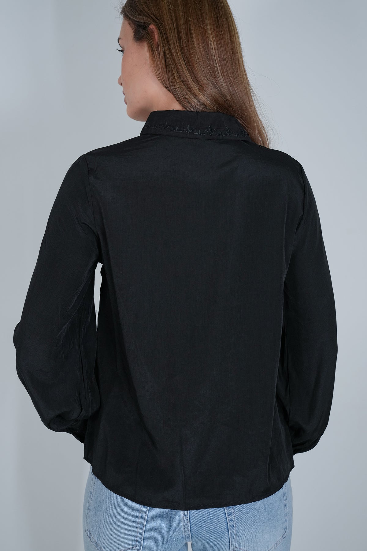Black Embroidered Shirt