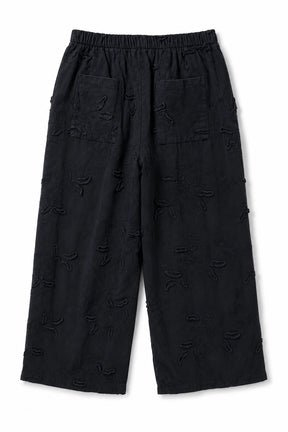 Black Floral Appliqué Pant