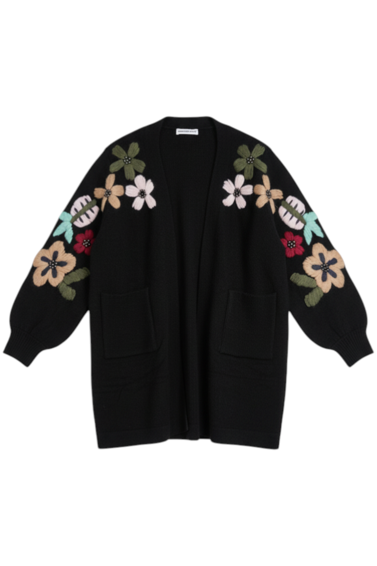 Black Floral Sleeve Cardi