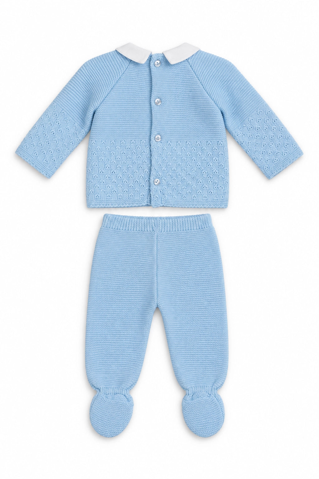 Blue Button Knit Set