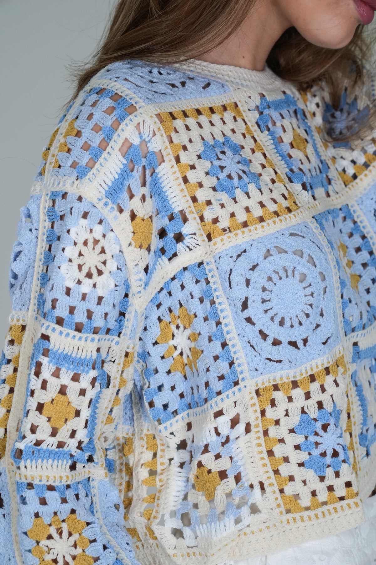 Blue Crochet Top