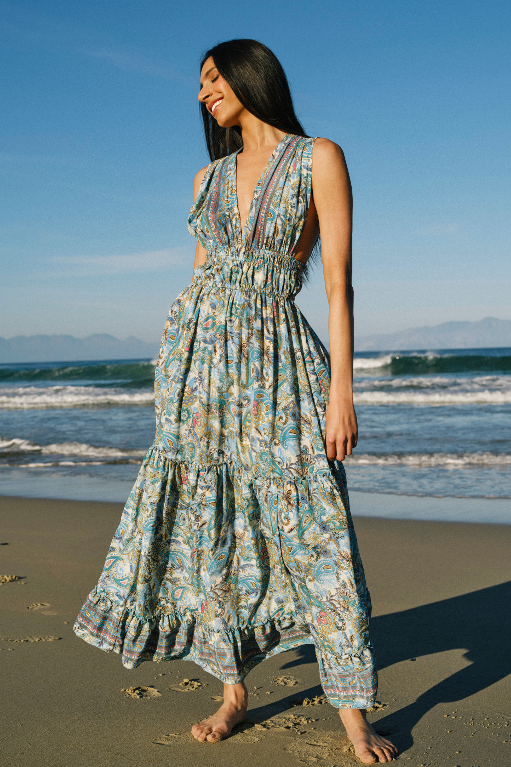 Blue and Aqua Terry Dress