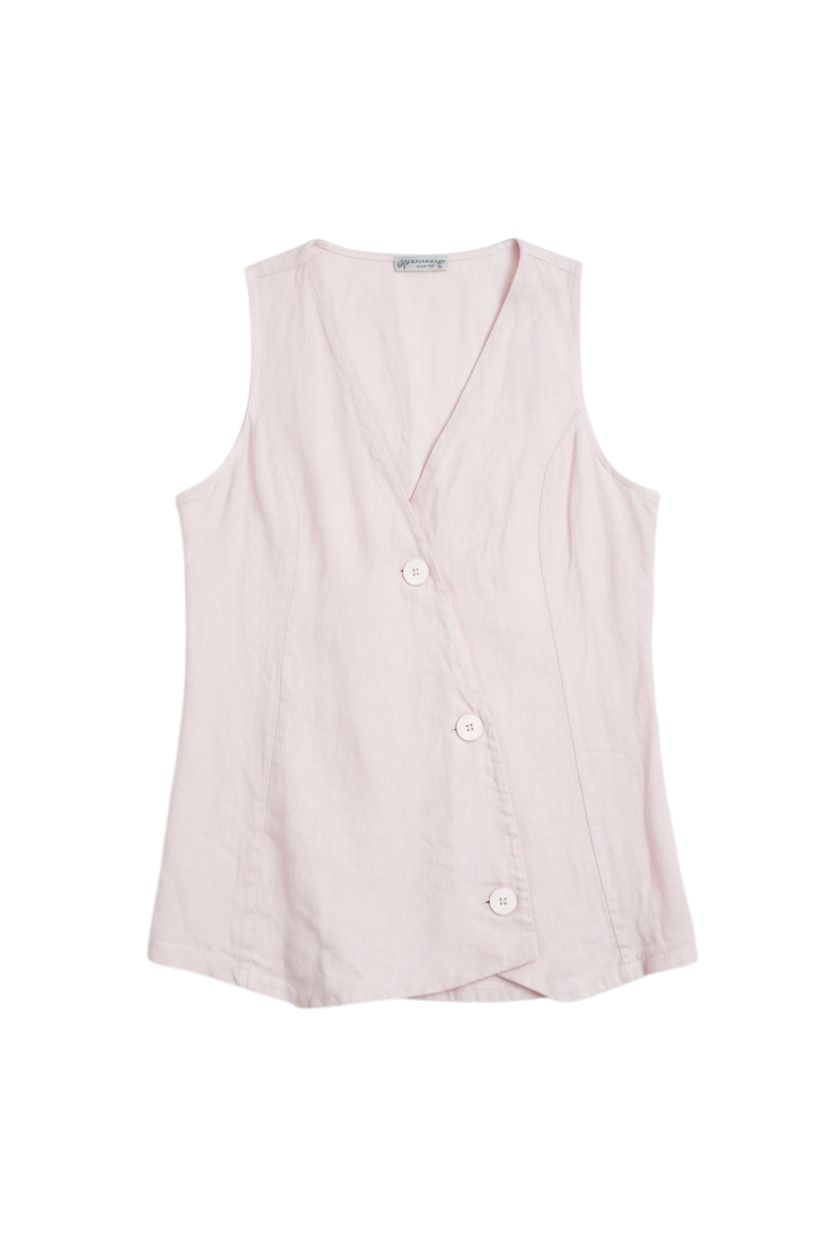 Blush Linen Waistcoat