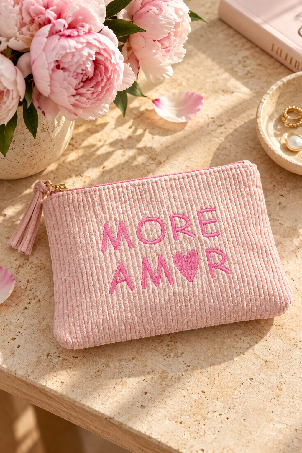 Pink More Amour Zip Bag