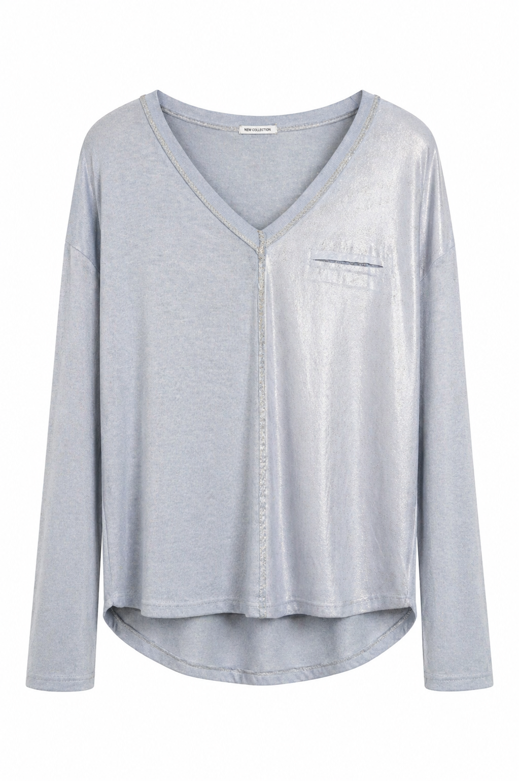 Blue Glam Knit Top