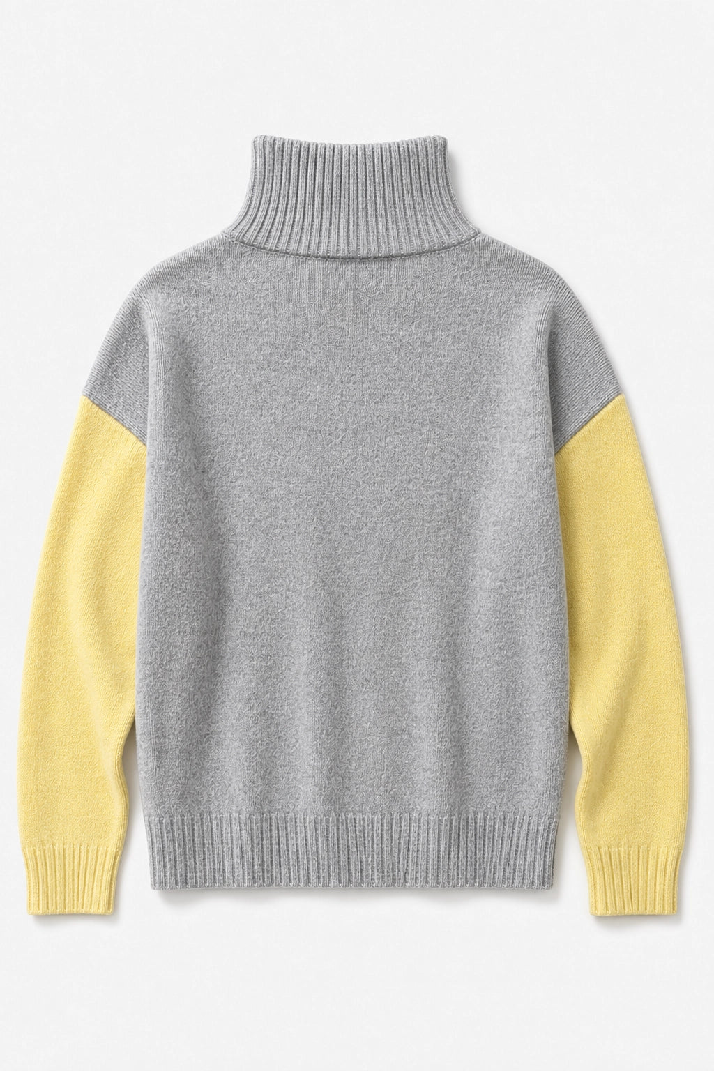 Grey And Butter Yellow Pocket Jumper