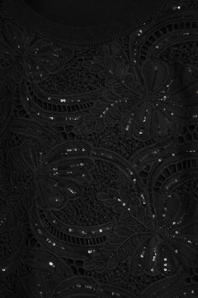Black Lace Sequin Jumper