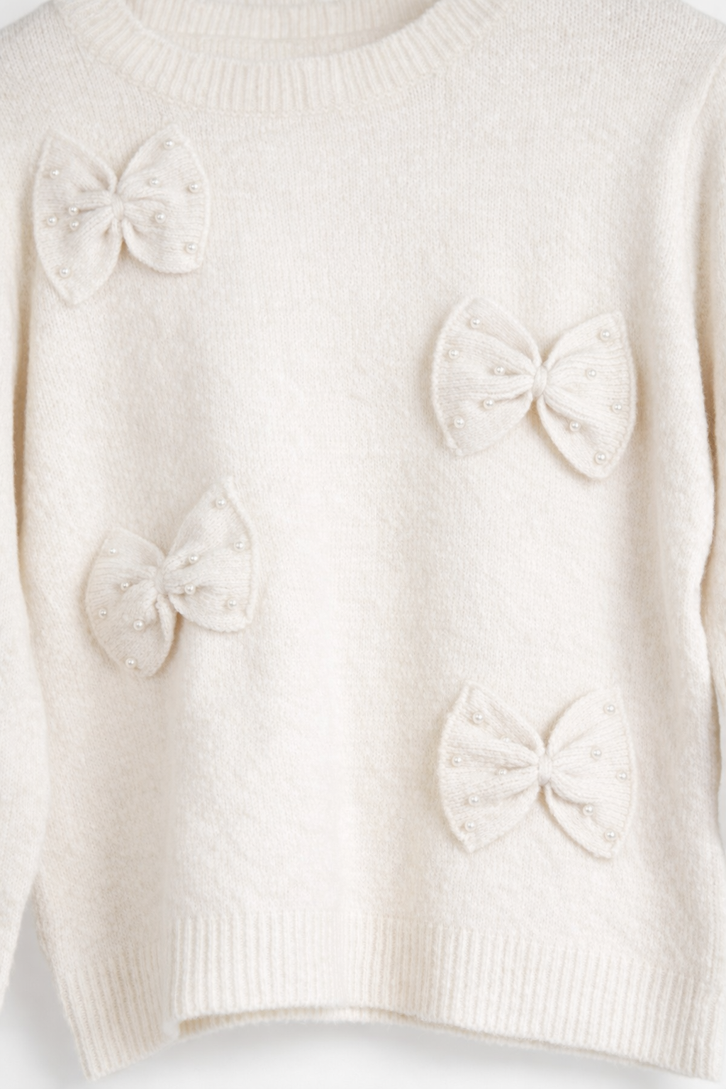 Cream Bow Jumper