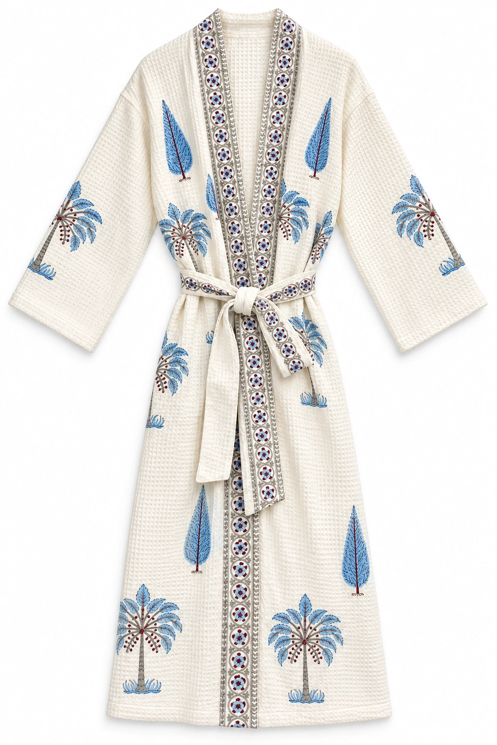 Blue Printed Cotton Gown