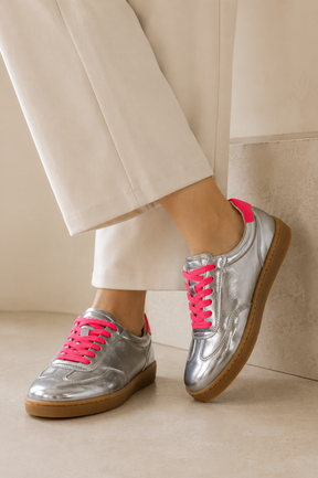 Julz Lumi Silver Hot Pink Sneaker