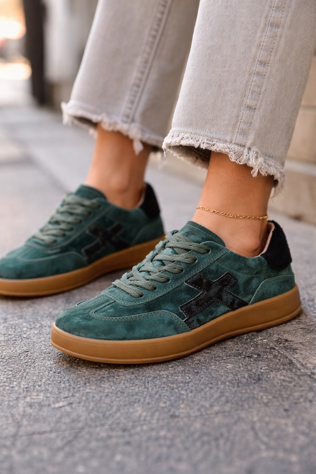 Julz Lumi Emerald and Black Sneaker