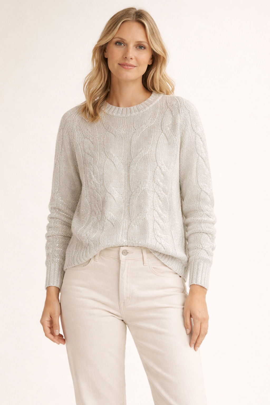 Silver Foil Cream Jumper