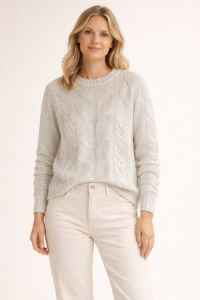 Silver Foil Cream Jumper