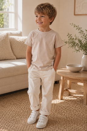 Beige Casual Tee