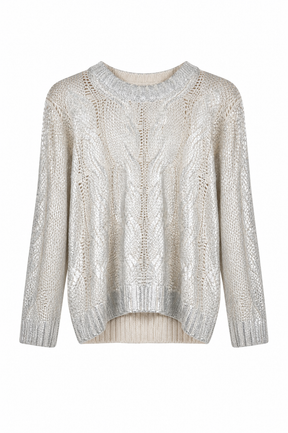 Silver Foil Cream Jumper