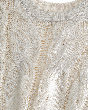 Silver Foil Cream Jumper