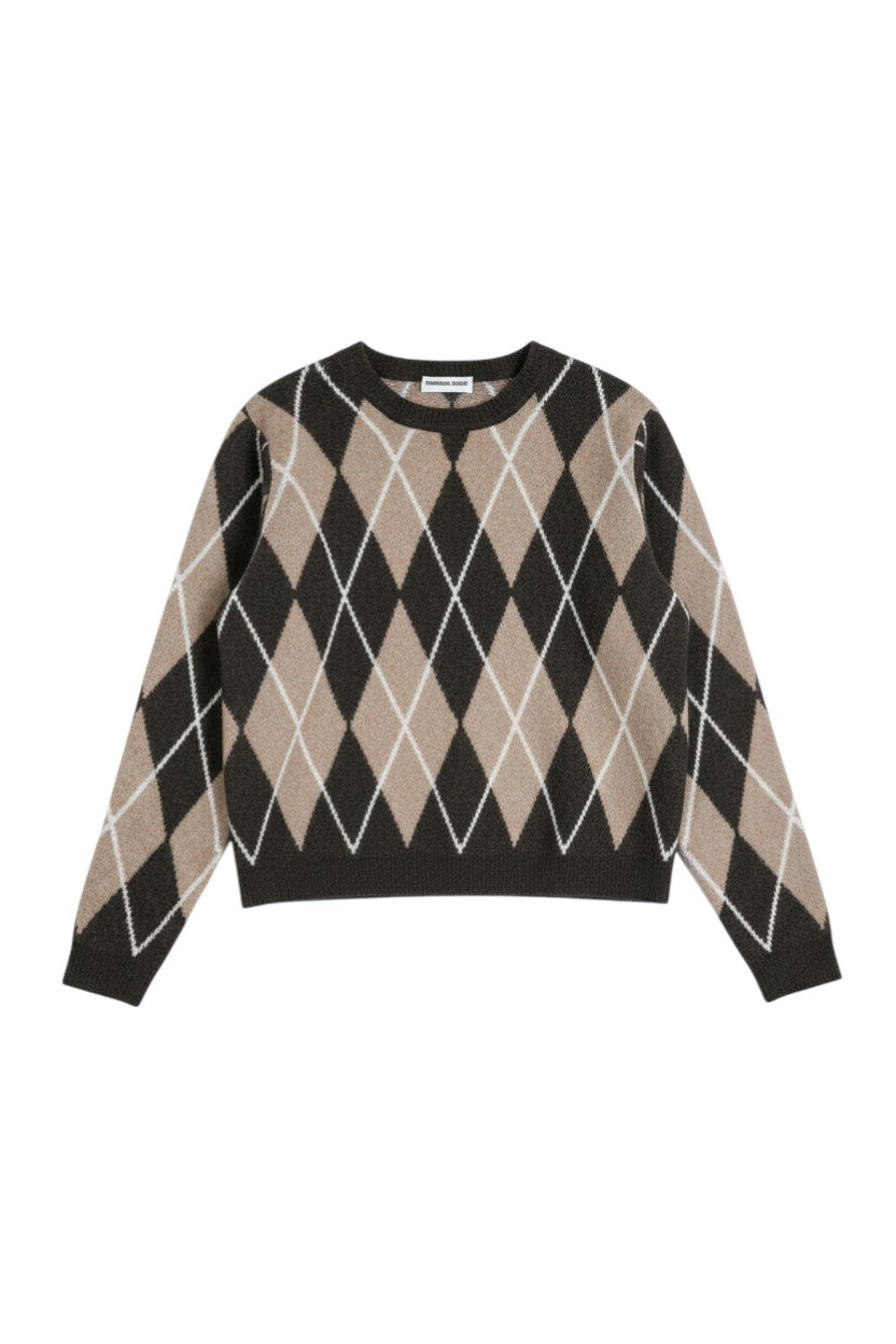Chocolate Argyle Jumper