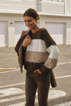 Chocolate Striped Ella Jumper