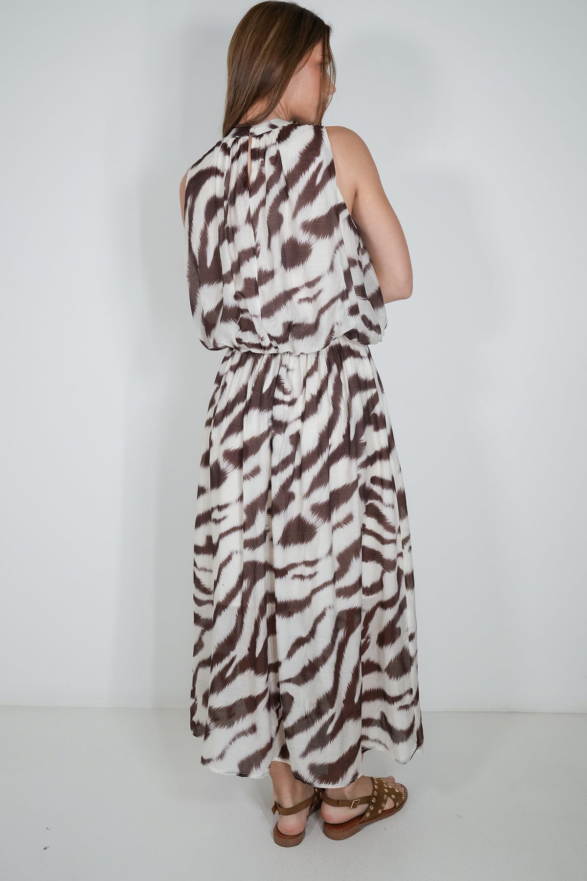 Chocolate Zebra Print Julia Dress