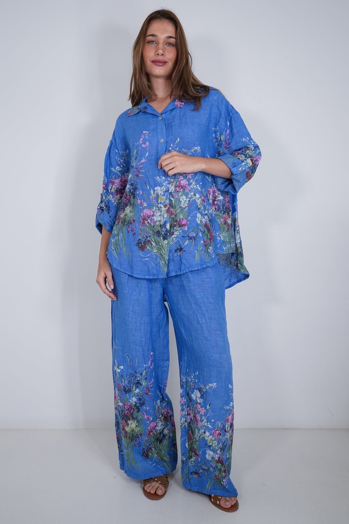Cobalt Claire Linen Pant