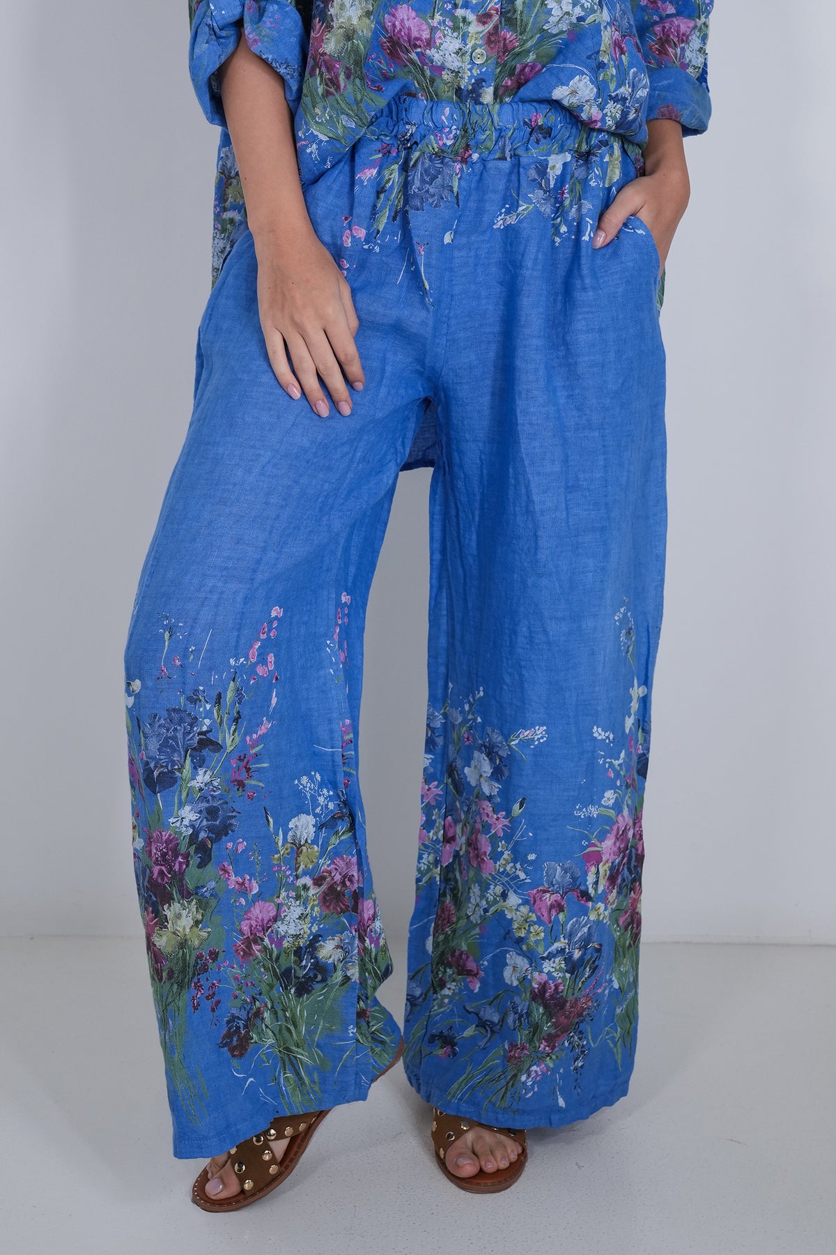 Cobalt Claire Linen Pant