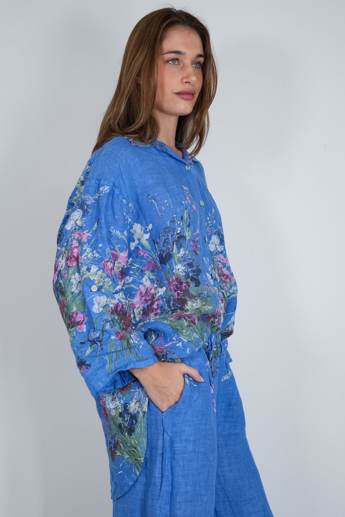 Cobalt Claire Linen Shirt